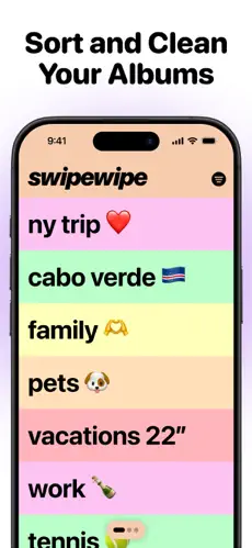 A close-up of the simple and intuitive swiping interface.